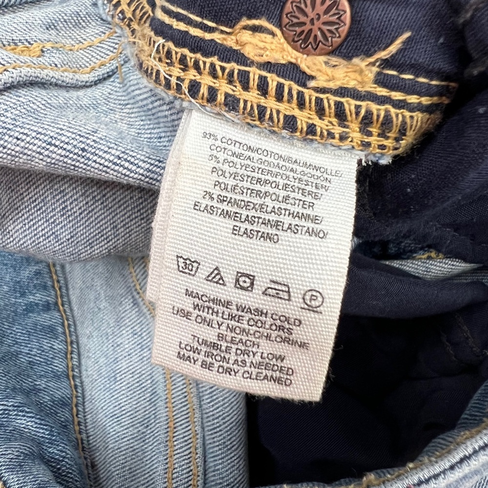 We The Free People Raw High Rise Jegging Cotton Stretch Raw Hem Jeans Sierra 27 - Picture 3 of 4